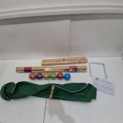 APUDARMIS 6-PLAYER CROQUET SET - 32" - WOOD/MULTICOLOR (MODEL: CAZ-U001-32) image 2