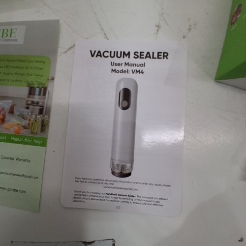 UPRUBE HANDHELD PORTABLE VACUUM SEALER - WHITE (MODEL: VM4) image 2