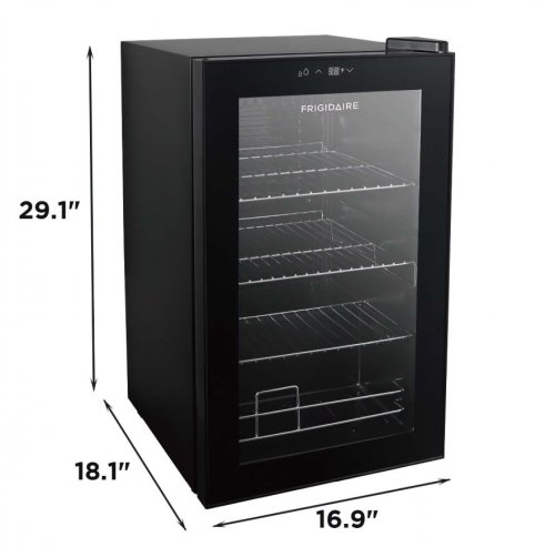 FRIGIDAIRE GLASS DOOR BEVERAGE CENTER REFRIGERATOR - 2.4 CU.FT, 89 CAN CAPACITY - BLACK - (MODEL: EFMIS2440-6COM) image 2