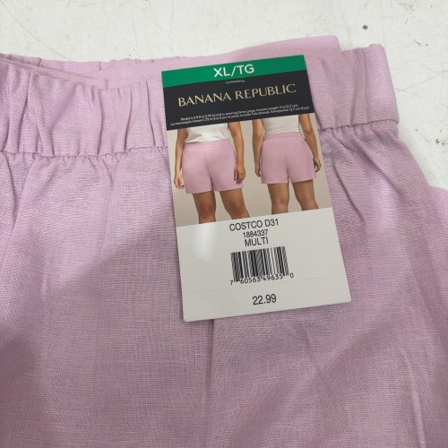 WOMENS BANANA REPUBLIC LINEN BLEND SHORTS - EXTRA LARGE - LIGHT PINK (STYLE: 1884335) image 2