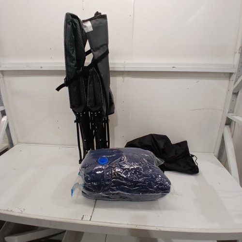 CAMPING COT WITH PADDED MATTRESS - 28" X 73" - BLUE/BLACK (MODEL: A043-002-001) image 2