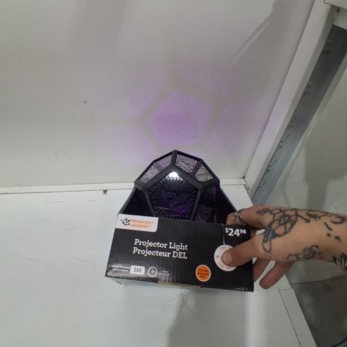 CELEBRATE IT HALLOWEEN BAT PROJECTOR LIGHT - 8" - PURPLE/BLACK image 3