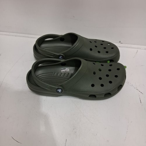 UNISEX CROCS CLASSIC CLOGS - WOMENS: 13, MENS: 11 - ARMY GREEN image 2