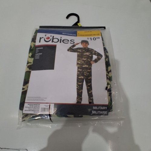 3PC BOYS RUBIES MILITARY COSTUME HAT, SHIRT AND PANTS - LARGE (10-12) - GREEN (STYLE: 701380) image 2