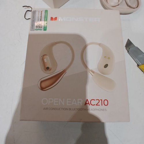 MONSTER OPEN EAR HEADPHONES BLUETOOTH 5.4 EARPHONES STEREO SOUND WIRELESS HEADPHONES 30 HOURS PLAYBACK - WHITE (MODEL: AC210) image 3