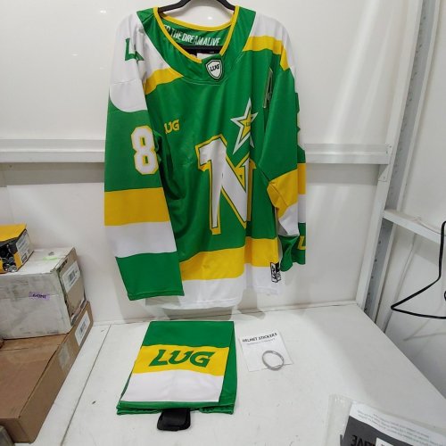 MENS LUG NORTHERN STARS HOCKEY JERSEY AND SOCKS - #88 - EXTRA LARGE - GREEN image 2
