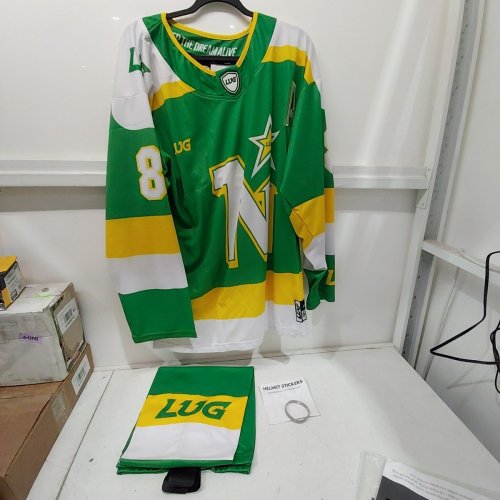 MENS LUG NORTHERN STARS HOCKEY JERSEY AND SOCKS - #88 - EXTRA LARGE - GREEN image 3
