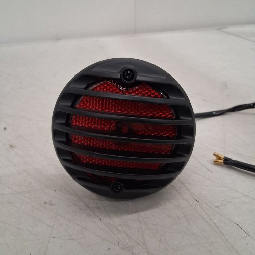 MOTORCYCLE RETRO BRAKE LIGHT TAIL LAMP - UNIVERSAL FIT - 12V - BLACK/RED image 3