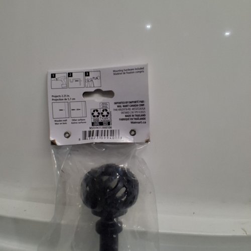 MAINSTAYS FILIGREE CAGE CURTAIN ROD - 1/2" - 28"- 48" - BLACK image 3
