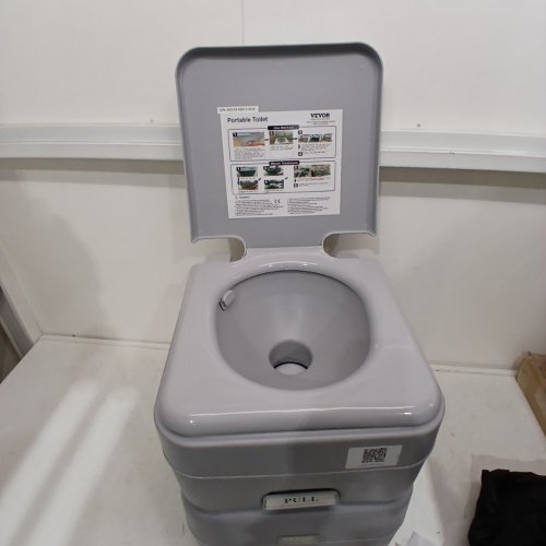 VEVOR PORTABLE TOILET FOR CAMPING, PORTA POTTY - 3.2 GAL WASTE TANK & 3.2 GAL FLUSH TANK - 330LBS MAX WEIGHT CAPACITY - GRAY (MODEL:‎AIRPUMP10L) image 3