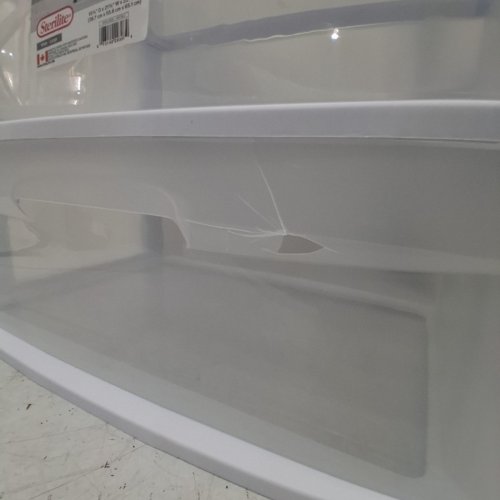 STERILITE 29308001, 3-DRAWER WIDE CART, 1 QUANTITY, WHITE WITH SEE-THROUGH DRAWERS image 2