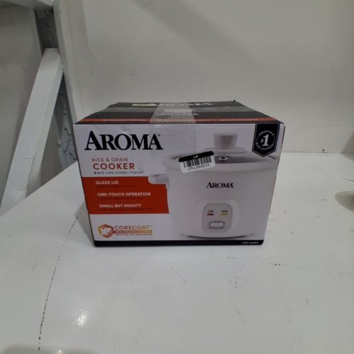 AROMA SIMPLY STAINLESS RICE COOKER - 4 CUPS - WHITE image 4