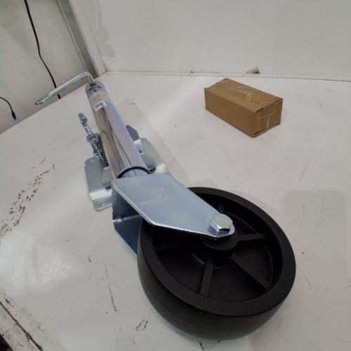 HEAVY DUTY SWIVEL BOAT TRAILER JACK WITH PP SINGLE WHEEL - 1000LB CAP - 12.8" - 23" LIFTING RANGE - SILVER (MODEL: HS1000SSW) image 3