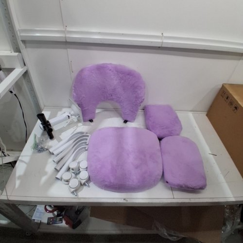 FUZZY UPHOLStERED VANITY CHAIR - PURPLE (MODEL: OC1-10009-US-113-C080-1) image 2