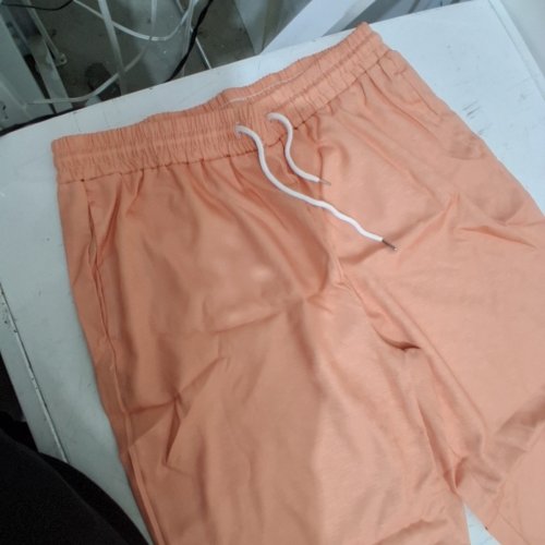 WOMANS CASUAL COMFY HOME COTTON PANTS - MEDIUM - PEACH image 3