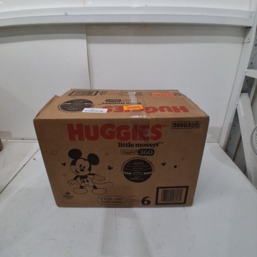 104PK HUGGIES LITTLE MOVERS DISPOSABLE BABY DIAPERS - SIZE 6 - DISNEY image 2