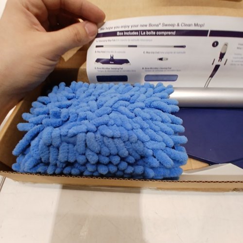 BONA HARD SURFACE MICROFIBER FLOOR MOP WITH WASHABLE MOP HEADS - BLUE (MODEL: WM710013573) image 4