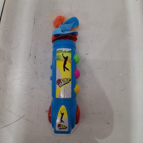 KIDS PLASTIC MINI GOLF CART TOY SET - BLUE image 2