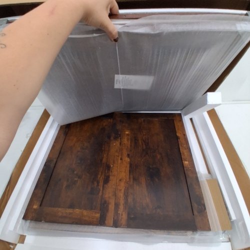 FEANDREA CAT LITTER BOX ENCLOSURE, HIDDEN LITTER BOX FURNITURE - RUSTIC BROWN (MODEL: PCL042L101) image 3