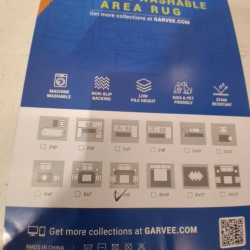 GARVEE MODERN NON-SLIP THIN NON-SHEDDING WASHABLE AREA RUG - 6FT X 9FT - TAN - (STYLE: PHK_37N7NNC3) image 4