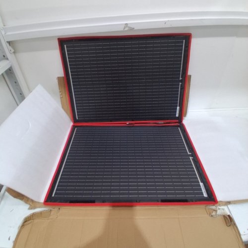 DOKIO PORTABLE FOLDABLE SOLAR PANEL KIT- 110W 18V- 21" X 28" - (MODEL: FFSP-110M) image 2