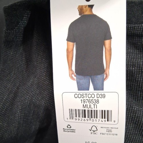 MEN'S BUFFALO DAVID BITTON SHORT SLEEVE HENLEY SHIRT - EXTRA LARGE - BLACK HEATHER (STYLE: 1976538) image 2