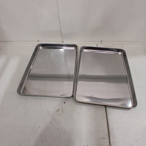 2PK BAKING SHEET COOKIE SHEET SET - 12" X 16" - STAINLESS STEEL image 2