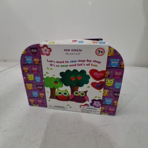 SEW SIMPLY BY ARTIKA OWL THEMED SEWING KIT WITH BOOKLET - PURPLE image 2