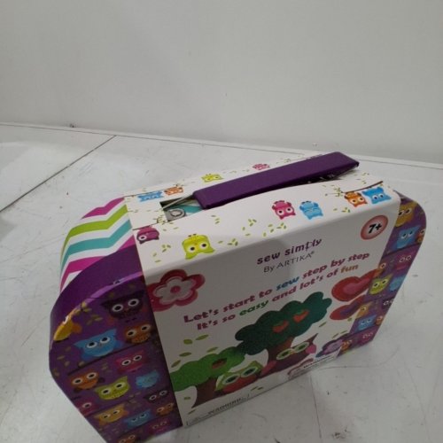 SEW SIMPLY BY ARTIKA OWL THEMED SEWING KIT WITH BOOKLET - PURPLE image 3