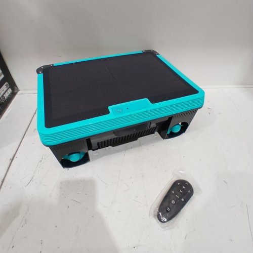 SOLAR POWERED BLUETOOTH AUTOMATIC ROBOTIC POOL SURFACE SKIMMER CLEANER WITH APP CONTROL AND REMOTE CONTROL - BLUE/BLACK - (MODEL:H3) image 4