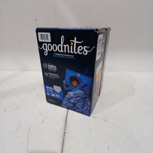 34PK BOYS HUGGIES GOODNITES NIGHT TIME UNDERWEAR -LARGE 68LB-94LB image 2