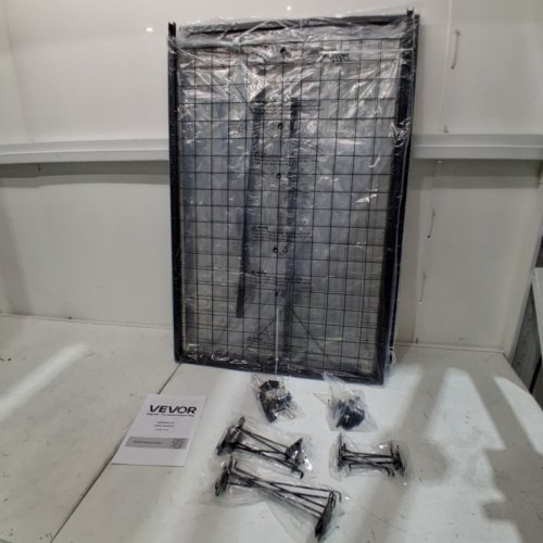 2PK GRID WALL PANELS TOWERS WITH T-BASE STANDS / CLIPS & HOOKS - 2FT X 5.6FT - BLACK (MODEL: YD0024) image 2
