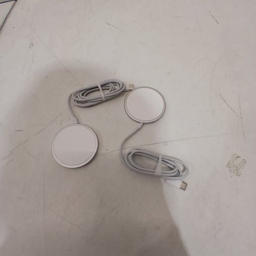 2PK MAGSAFE MAGNETIC WIRELESS CHARGERS - FOR IPHONE - WHITE (STYLE: HYS07) image 2