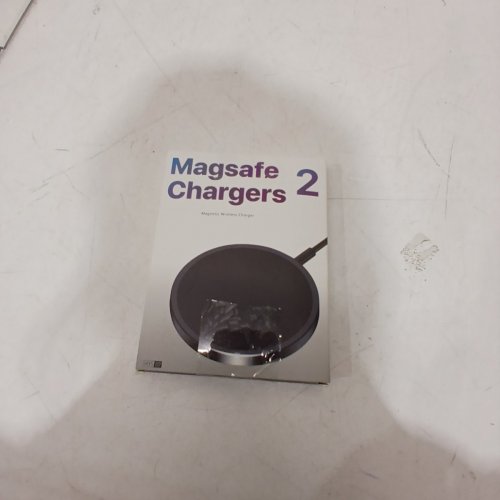 2PK MAGSAFE MAGNETIC WIRELESS CHARGERS - FOR IPHONE - WHITE (STYLE: HYS07) image 4
