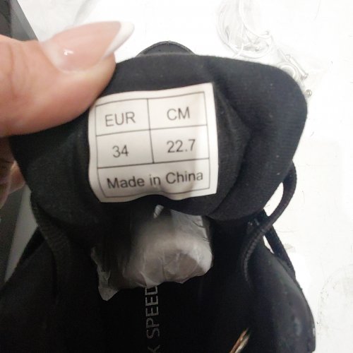 KICK SPEED ROLLER SKATE WHEELED SHOES - M:4.5 /W:5.5 - BLACK / WHITE image 5