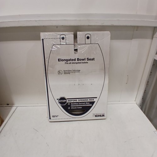 KOHLER ELONGATED BREVIA TOILET SEAT - 18" - WHITE (MODEL: K-20110-0) image 3