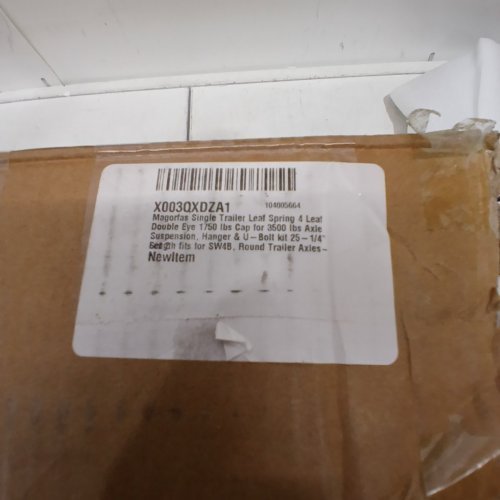 2PK MAGORFAS 4-LEAF DOUBLE EYE TRAILER LEAF SPRINGS WITH U-BOLT KIT - 1750LBS CAP EACH (3500LBS TOTAL), 25-1/4" LENGTH, SW4B COMPATIBLE - BLACK image 4