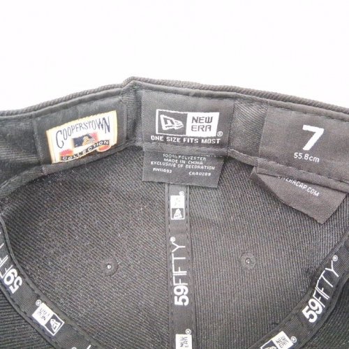 MEN'S NEW ERA FITTED BASEBALL CAP - SIZE 7 / 55.8 CM - BLACK (STYLE: 59FIFTY) image 3
