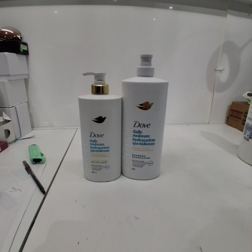 2PC DOVE DAILY MOISTURE SHAMPOO AND CONDITIONER - 1 L / 828 ML image 2