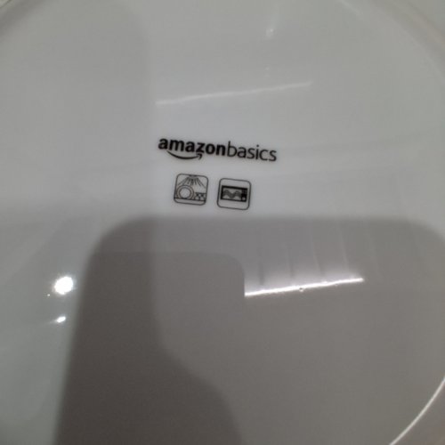 18PC AMAZON BASICS DINNERWARE SET - BLACK/WHITE SWIRL image 2