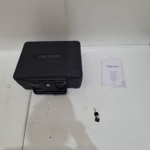 AMAZON BASICS FIRE CHEST WITH MECHANICAL KEY - 6.2L - BLACK image 2