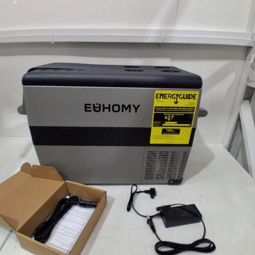 EUHOMY ELECTRIC COOLER CAR REFRIGERATOR WITH BLUETOOTH APP CONTROL - 12V/24V DC - 47QT - BLACK/GREY - (MODEL: CF-45)) image 3