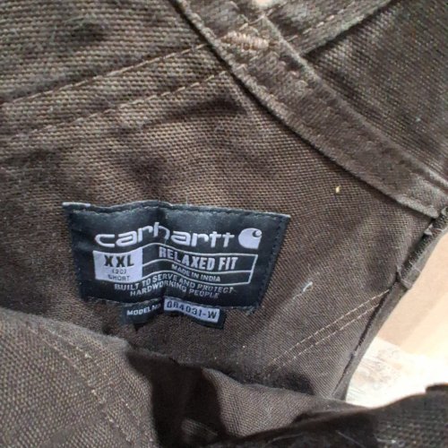 WOMEN'S CARHARTT QUILT LINED WASHED DUCK BIB OVERALL - XXL- SHORT RELAXED FIT - BROWN (MODEL 0R4031-W) image 5