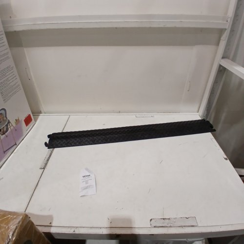 HEAVY-DUTY RUBBER CABLE PROTECTOR RAMPS - 2000LB CAP - 39.3" X 5.11" X 0.7" - BLACK (MODEL: CP-1P-1) image 2
