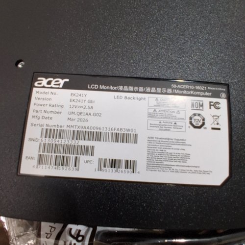 ACER COMPUTER MONITOR - 23.8" - BLACK image 7