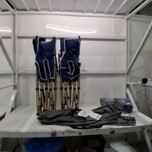 2PK OVERMONT EXTRA WIDE FOLDING CAMPING COT - 550LBS CAP - 75" X 28" - NAVY (MODEL: OM006053) image 2