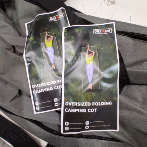 2PK OVERMONT EXTRA WIDE FOLDING CAMPING COT - 550LBS CAP - 75" X 28" - NAVY (MODEL: OM006053) image 5