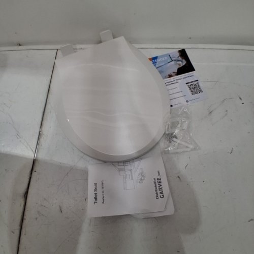 GARVEE ROUND SLOW CLOSE TOILET SEAT WITH BUILT IN TODDLER SEAT FOR POTTY TRAINING AND MAGNETS - 17" - WHITE (MODEL: PHO_0VP67XWL) image 2