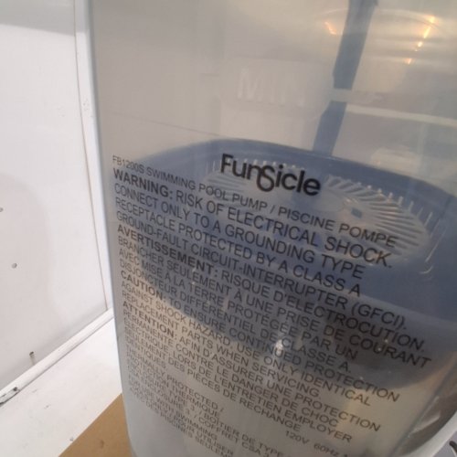 FUNSICLE FILTRABOOST 1200S SWIMMING POOL PUMP - 1200 GPH, INCLUDES TYPE C FILTER CARTRIDGE - GREY/CLEAR (MODEL: FB1200S) image 2