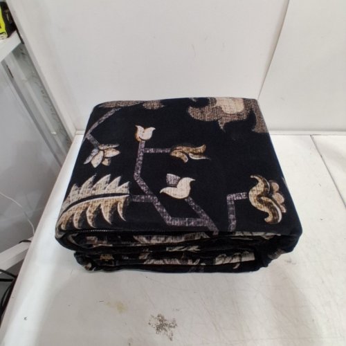 FARMHOUSE WASHABLE FOLDABLE AREA RUG - 9FT X 12FT - BLACK/MULTICOLOR image 3